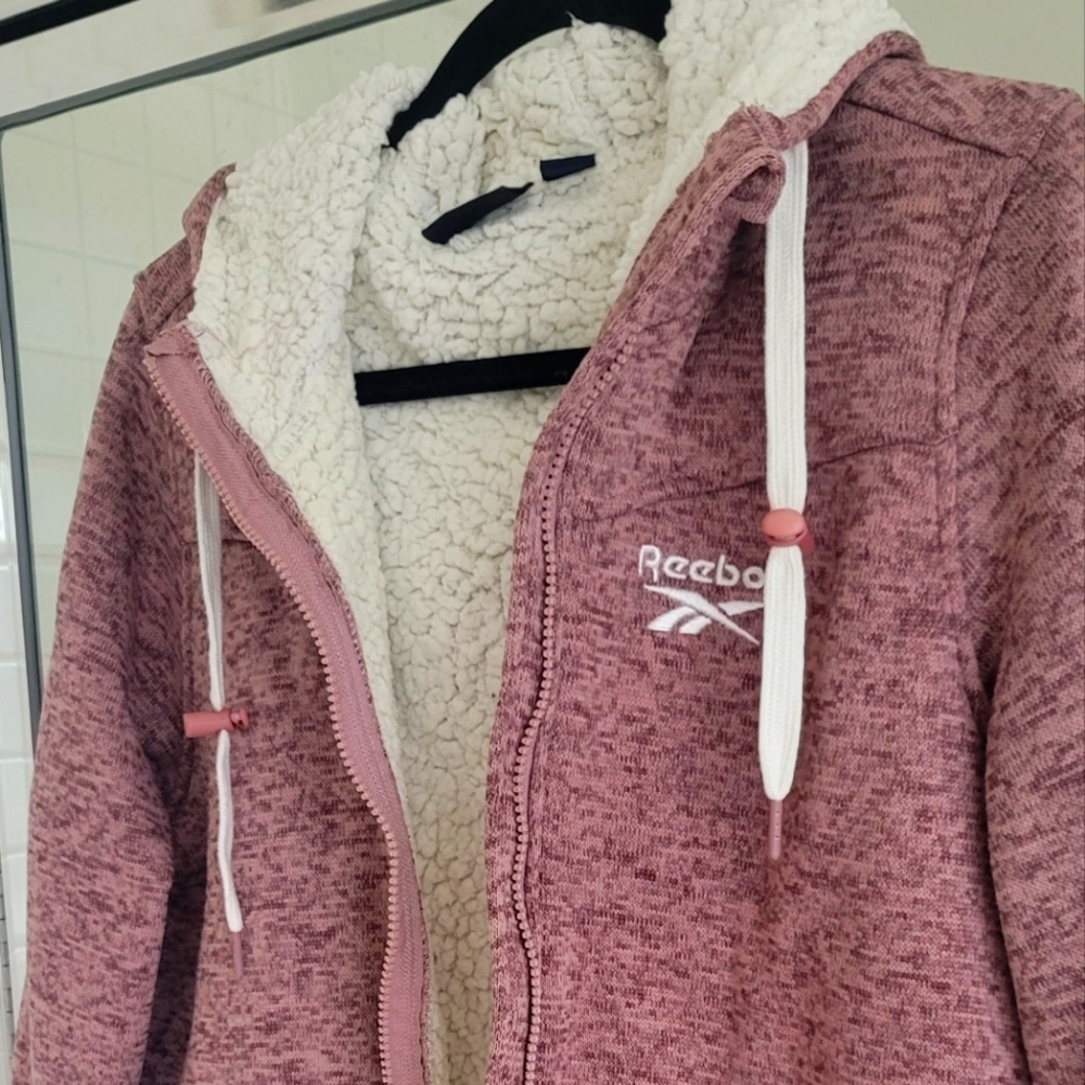 Reebok fleece jacket blush/pink